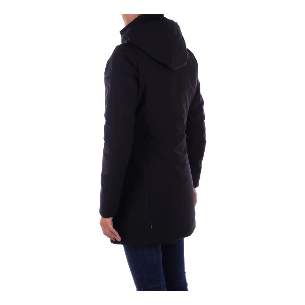 Save The Duck Zwarte Hoodie met Voorlogo Black Dames