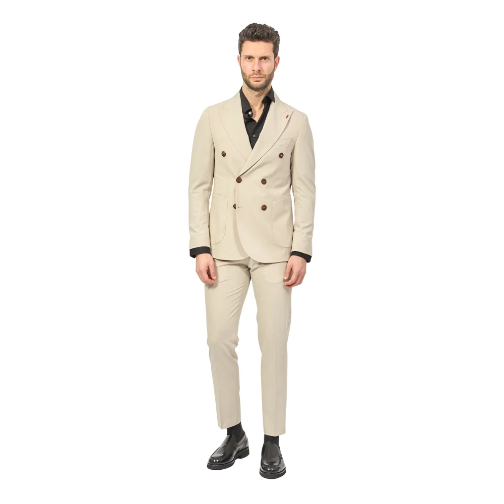 Mulish Beige Double-Breasted Jurk Set Beige Heren