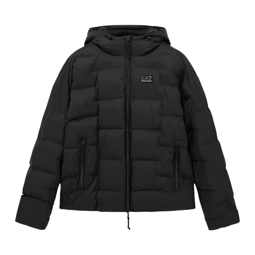 Emporio Armani Ea7 Bomber Jacket Regular Fit Padded - Male - Winter Jackets - Black - S - Jackets