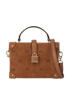 K/Autograph Padlock Suede Trunk Bag