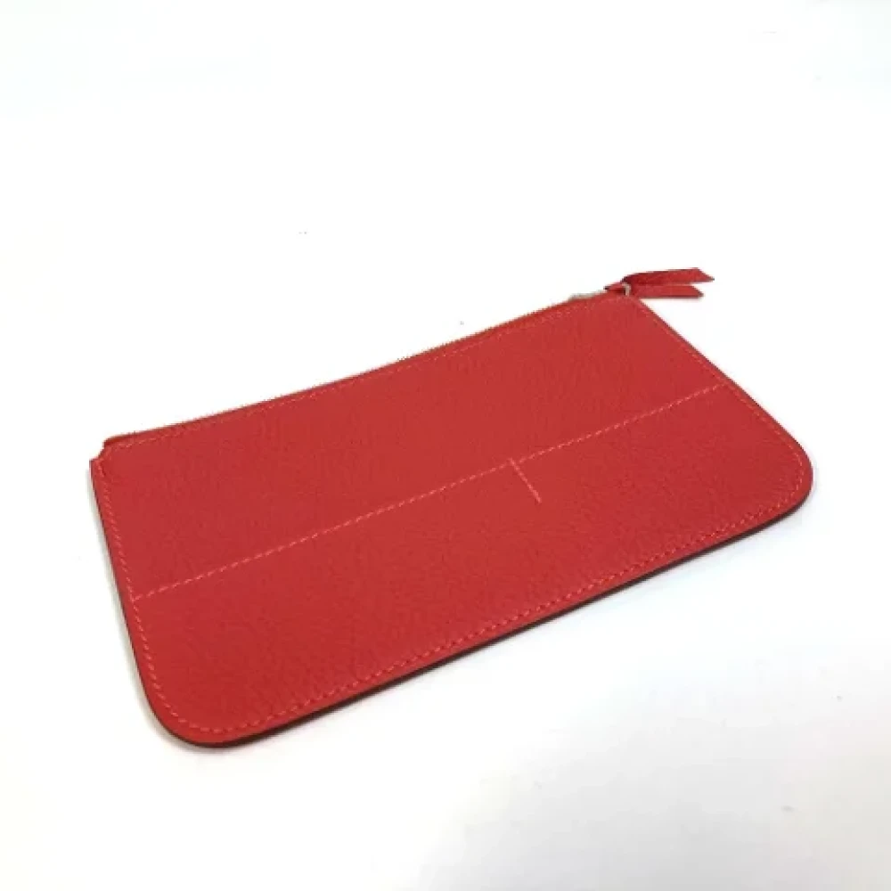 Hermès Vintage Pre-owned Leather wallets Red Dames