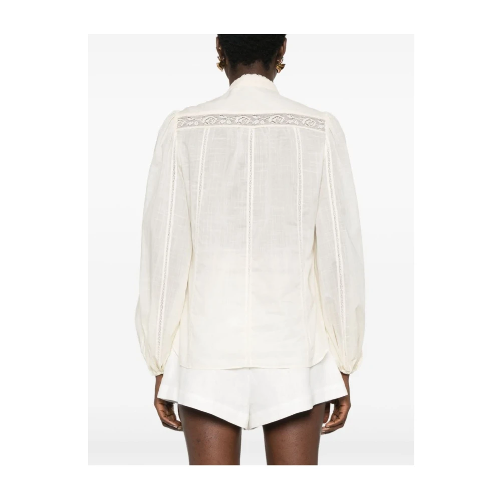 Zimmermann Trim Shirt voor Stijlvolle Look Beige Dames
