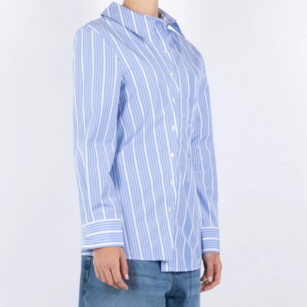 Jacquemus Blauw Gestreept Overhemd Pablo La Chemise Blue Dames