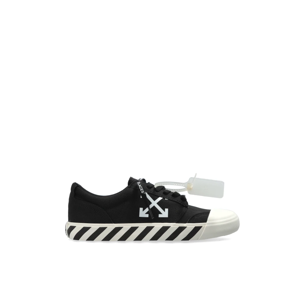 Off White Men's Black Sneakers, 7 Uk, Vulcanized Undercut Trainers