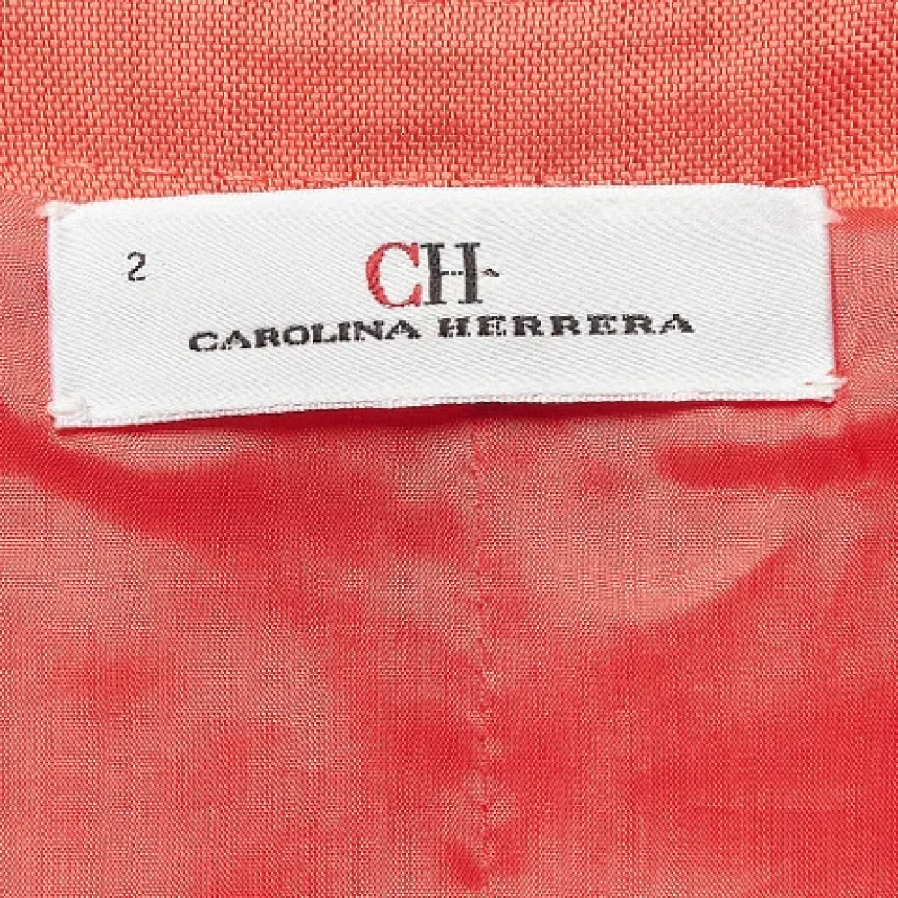 Carolina Herrera Pre-owned Cotton dresses Red Dames