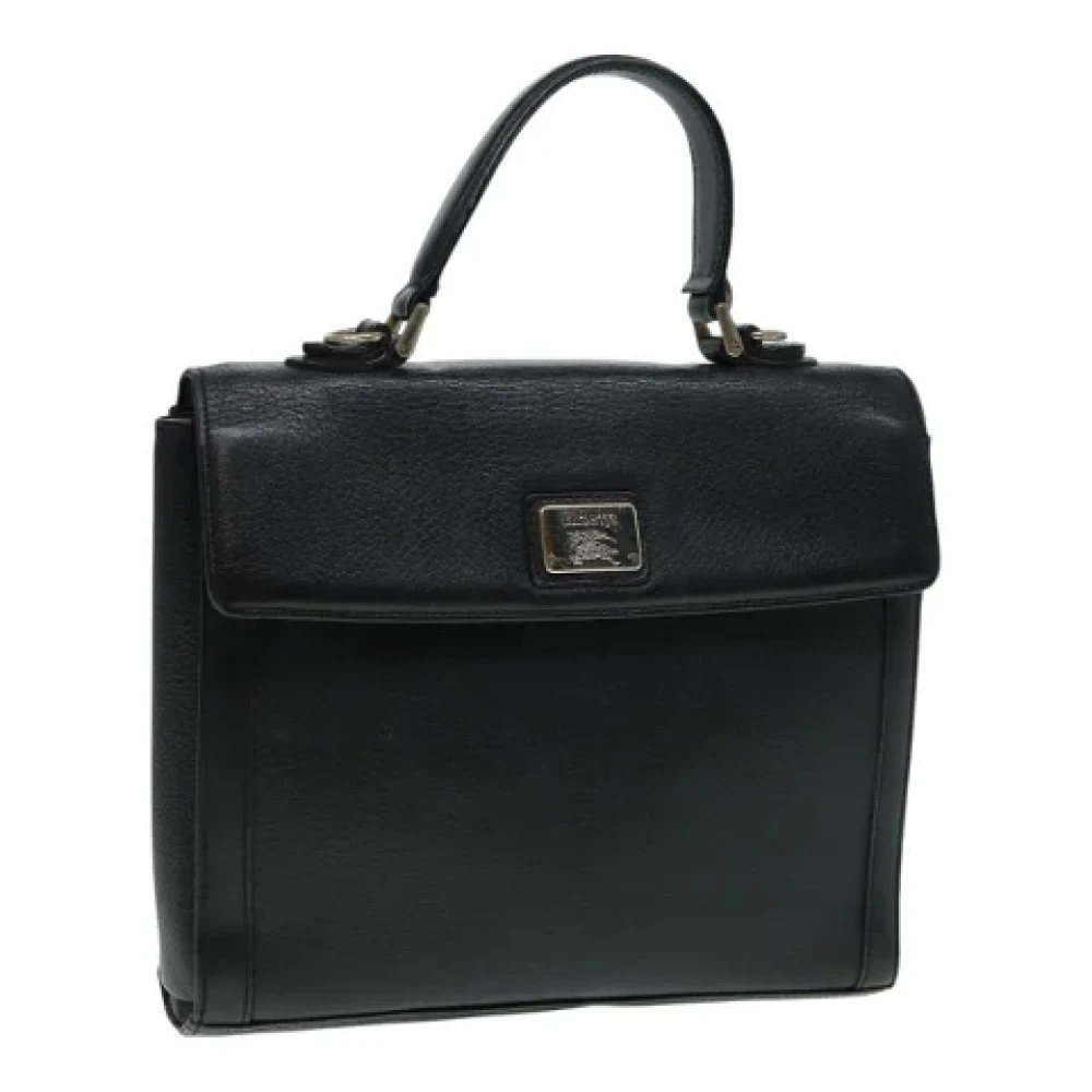 Burberry Vintage Pre-owned Leather handbags Black Dames