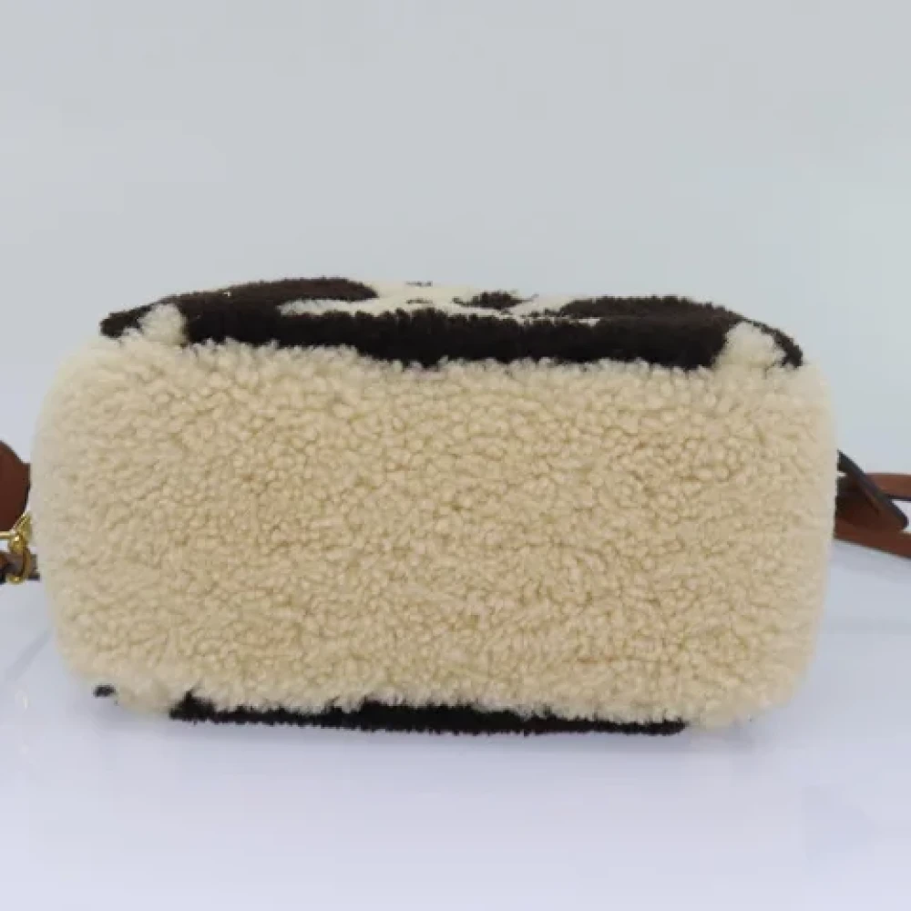 Louis Vuitton Vintage Pre-owned Wool louis-vuitton-bags Beige Dames