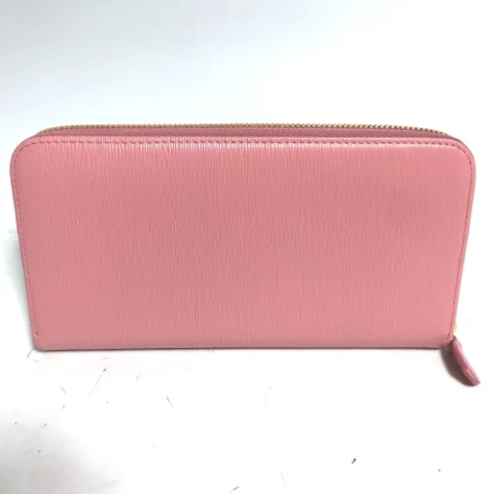 Prada Vintage Pre-owned Leather wallets Pink Dames