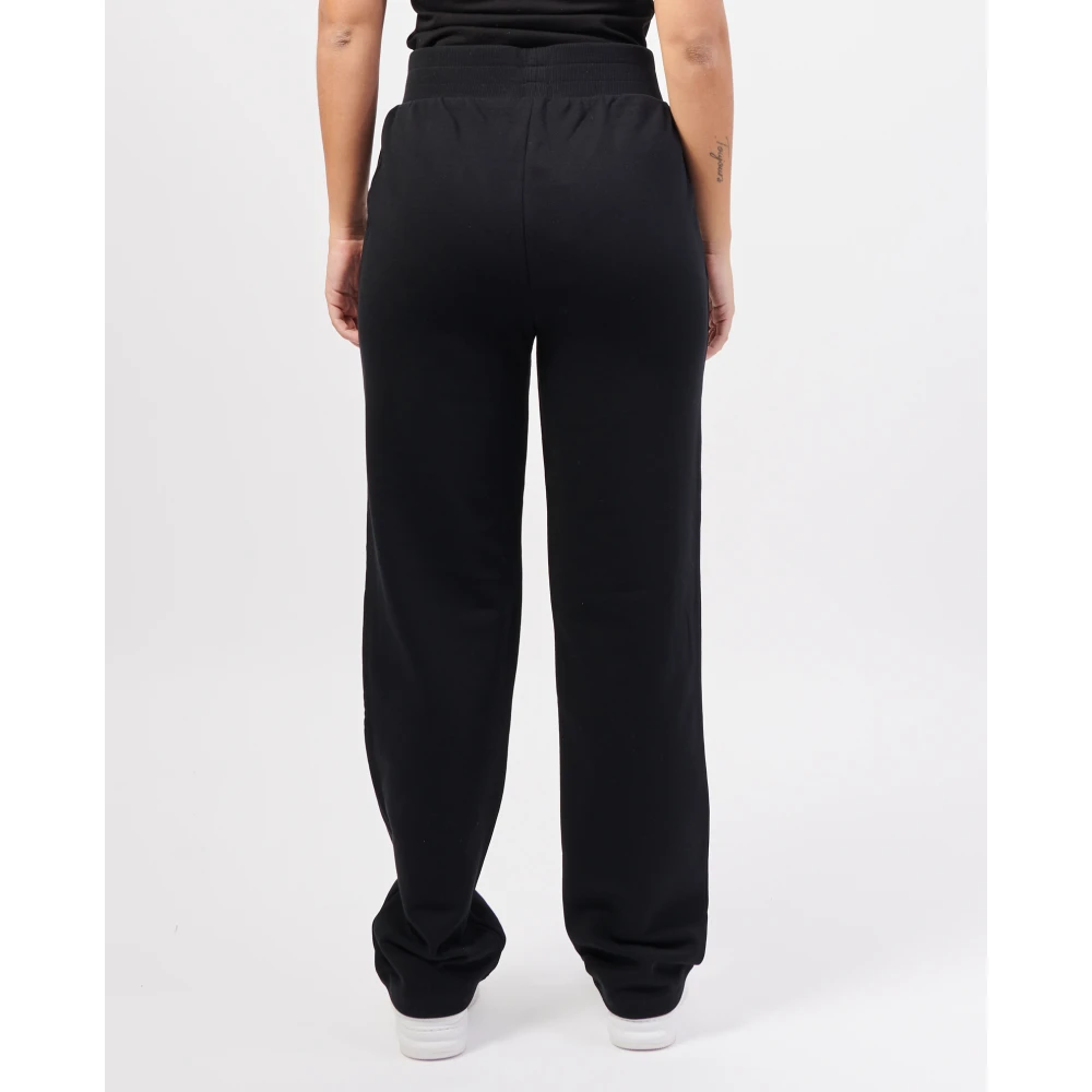 Armani Exchange Zwarte Sweatpants met Elastische Tailleband Black Dames