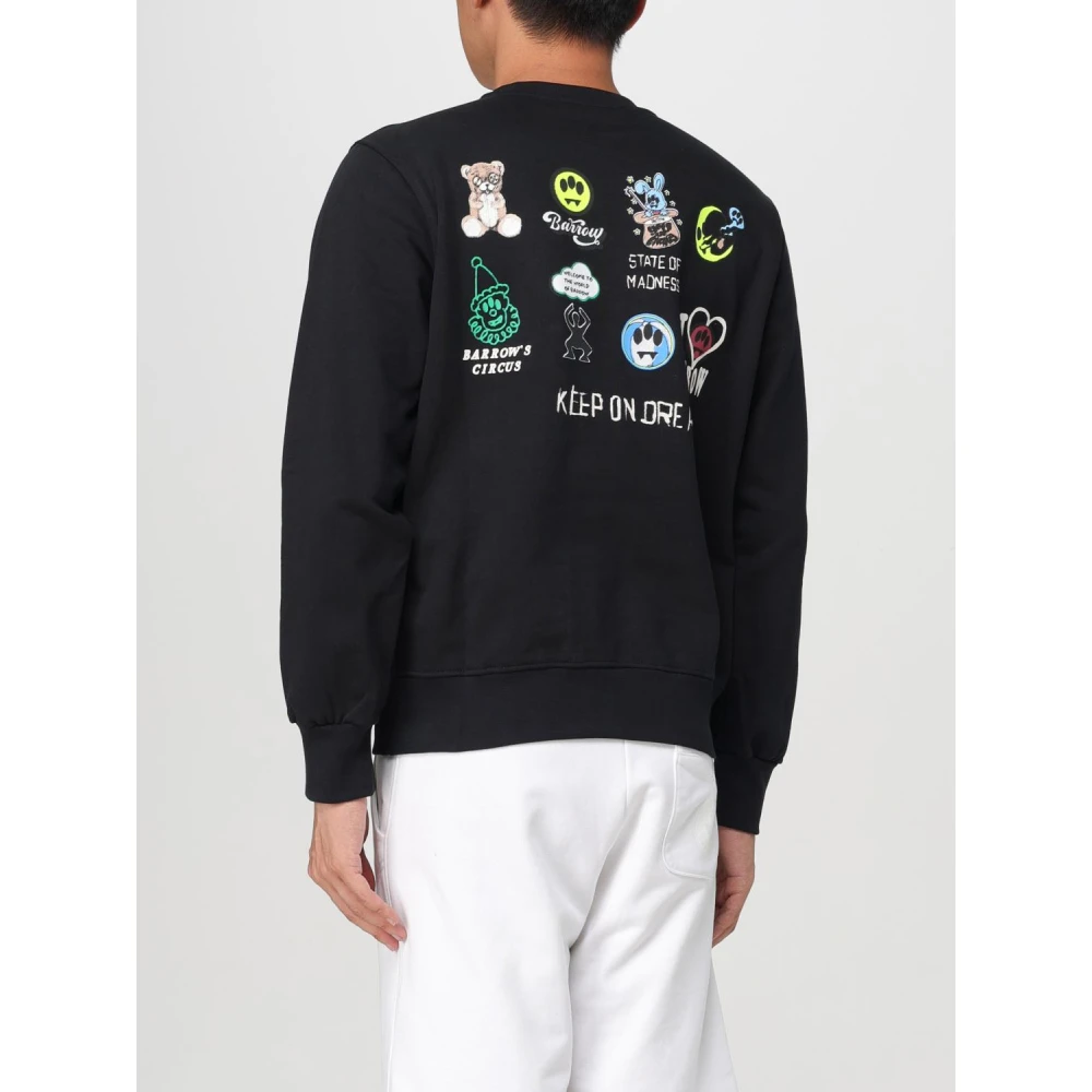 Barrow Bedrukte Crewneck Sweatshirt Black Heren