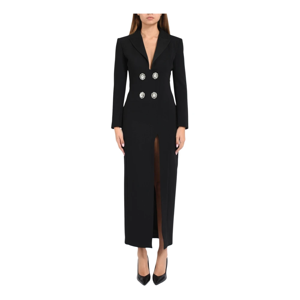 Simona Corsellini Women's Black Maxi Dresses, L, Maxi Dress