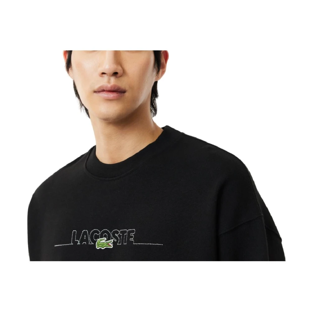 Lacoste Comfortabele Sweatshirt voor dagelijkse stijl Black Heren