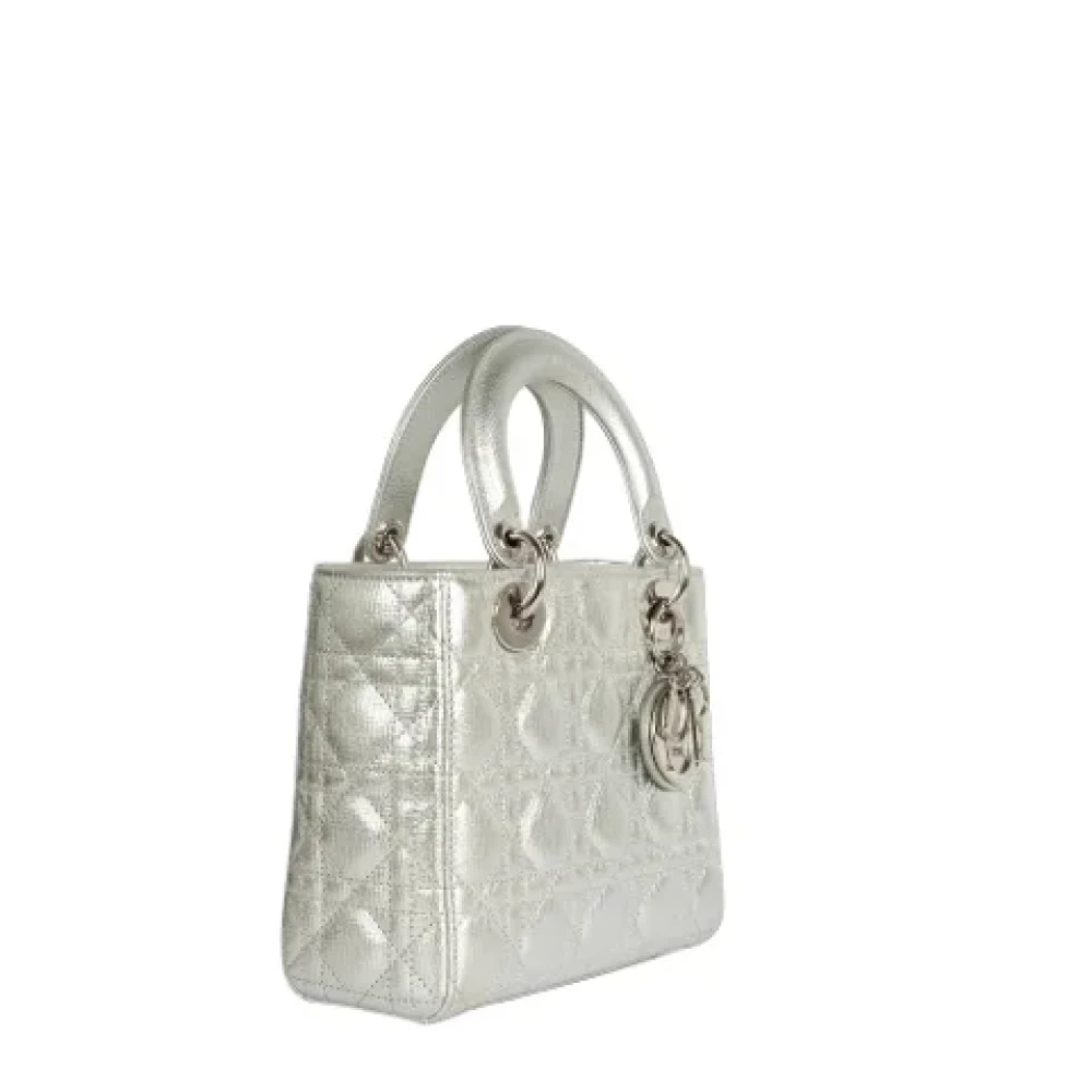 Dior Vintage Pre-owned Leather dior-bags Gray Dames