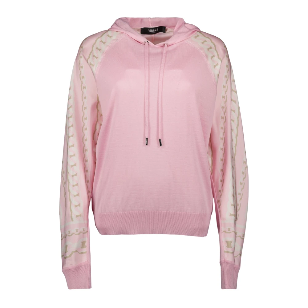 Versace Zijden en katoenen roze hoodie Pink Dames