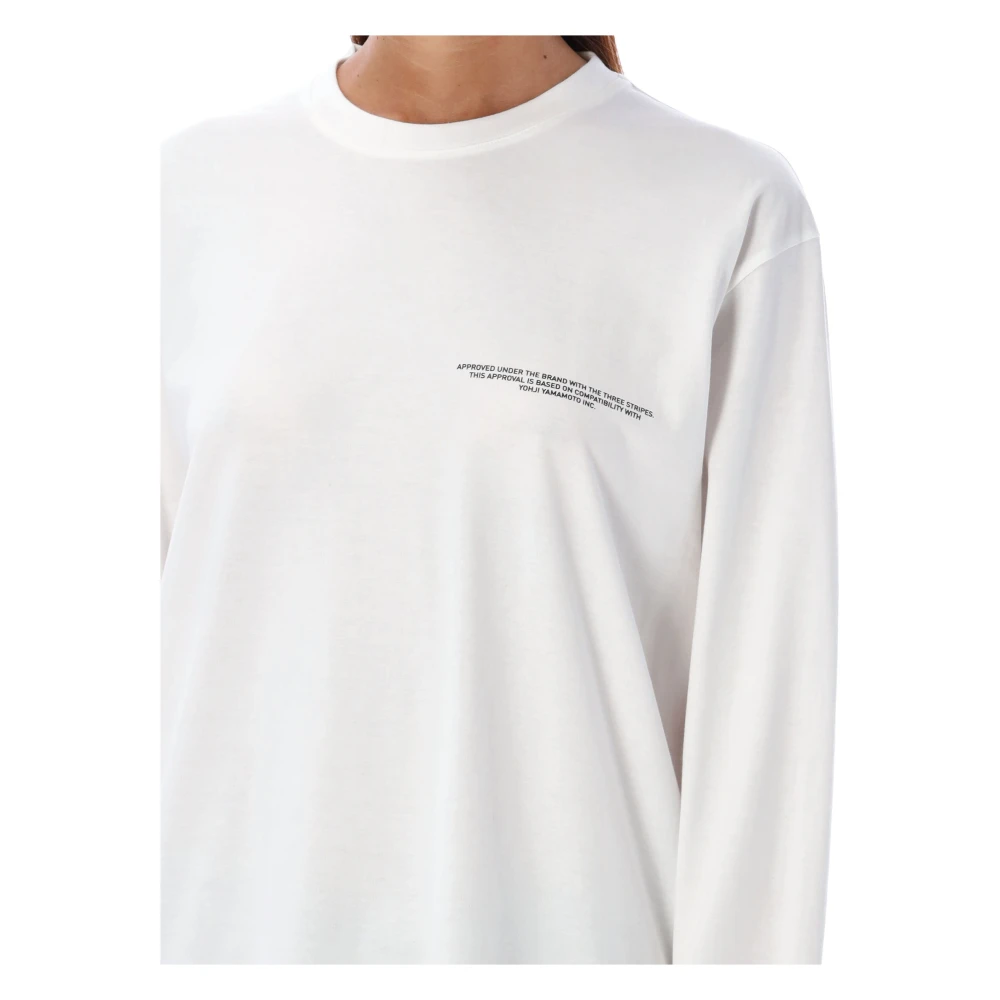 Y-3 Reflecterend Logo T-Shirt Wit White Dames