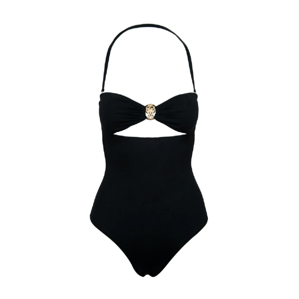 Moschino Badpak met vierkante halslijn Black Dames