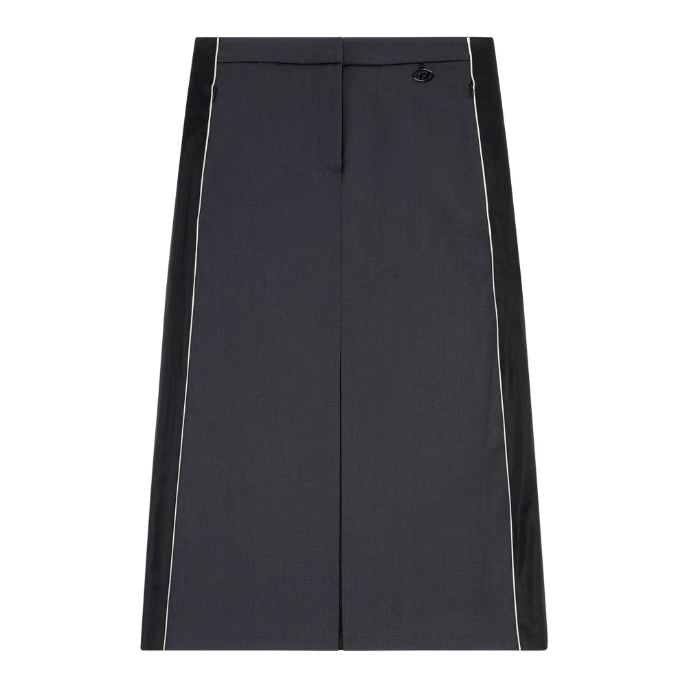 Diesel Midi skirt in wool blend and double knit Gray Dames