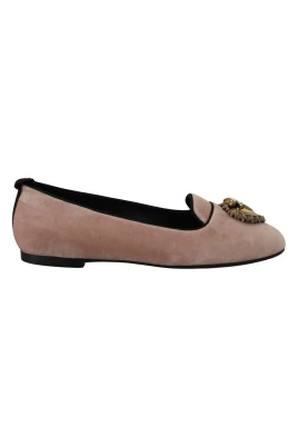 Elegant Rosa Sammet Devotion Loafers