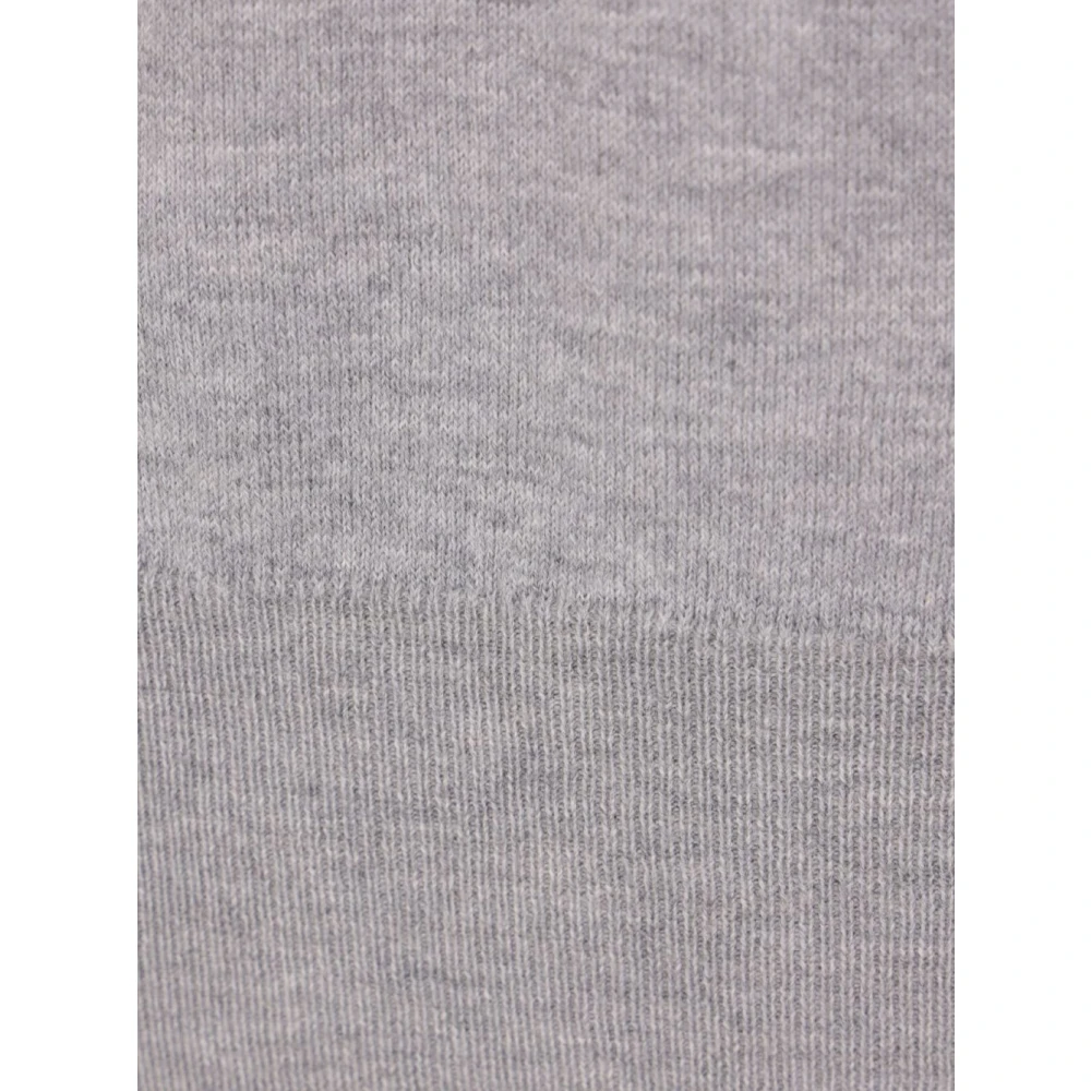BRUNELLO CUCINELLI Lichtgrijze Katoenen Trui Gray Heren