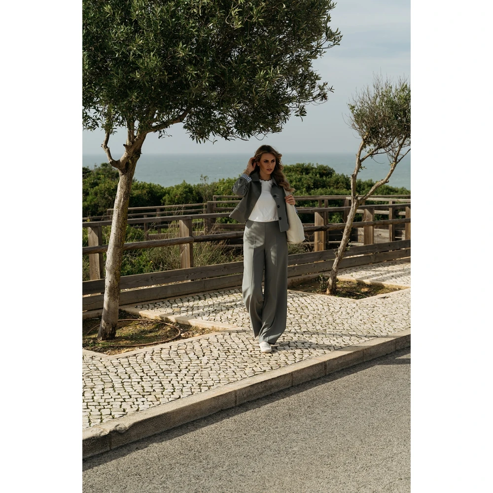 &Co Woman Blazer met ruitpatroon Green Dames