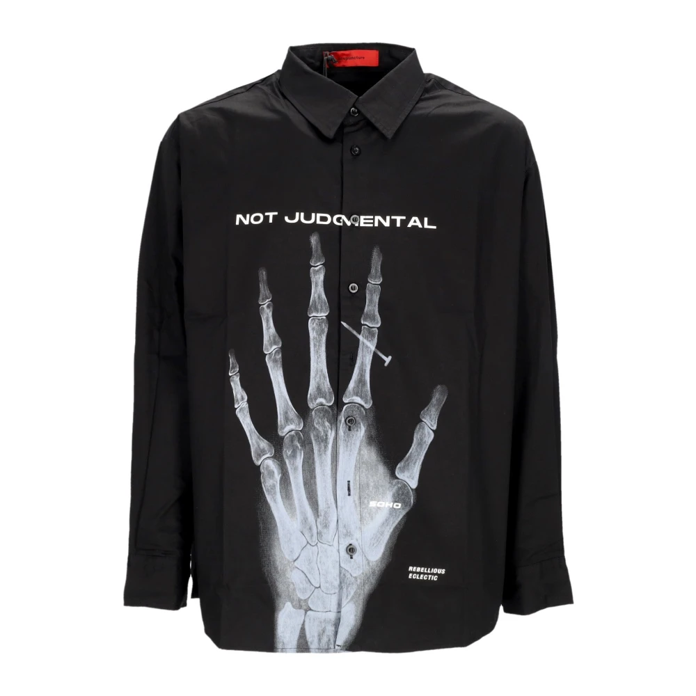 Acupuncture Zwarte Devil Hands Lange Mouwen Shirt Black Heren