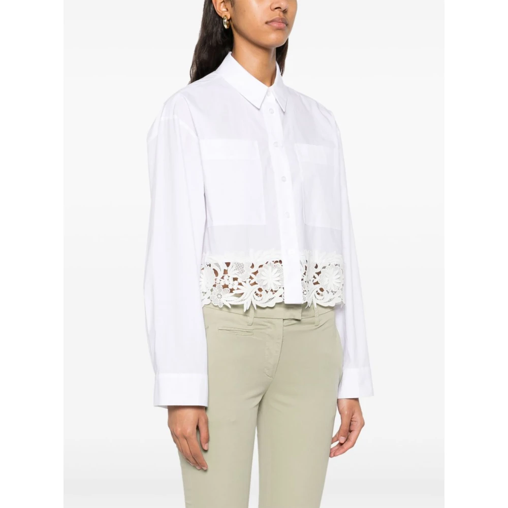 Twinset Witte Katoenen Overhemd Stijlvolle Pasvorm White Dames