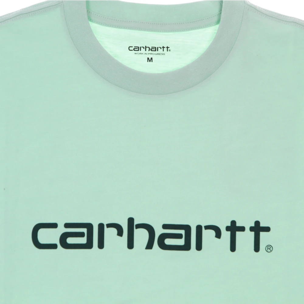 Carhartt WIP Script Tee Pale Spearmint Hedge Shirt Green Heren