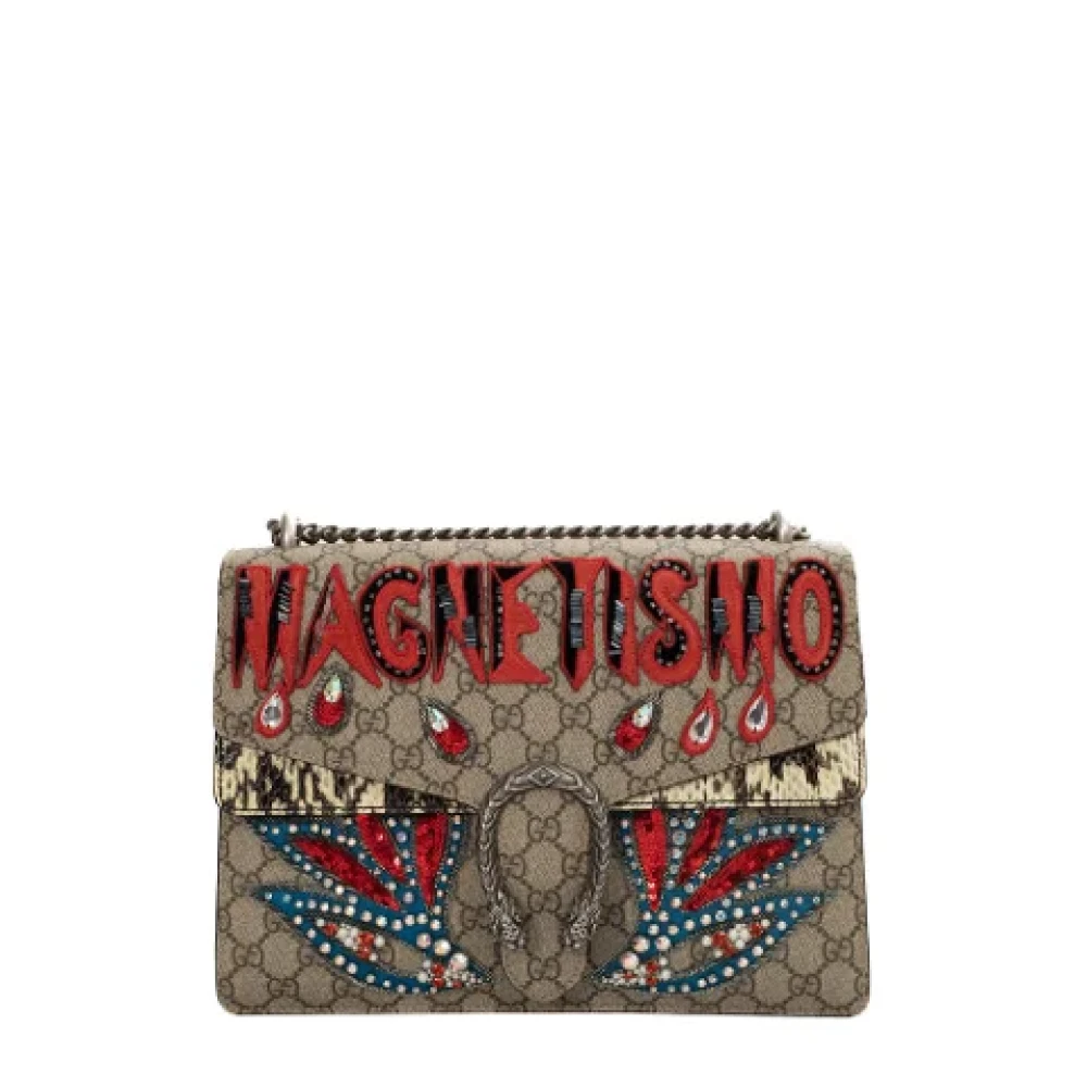 Gucci Vintage Pre-owned Canvas gucci-bags Beige Dames