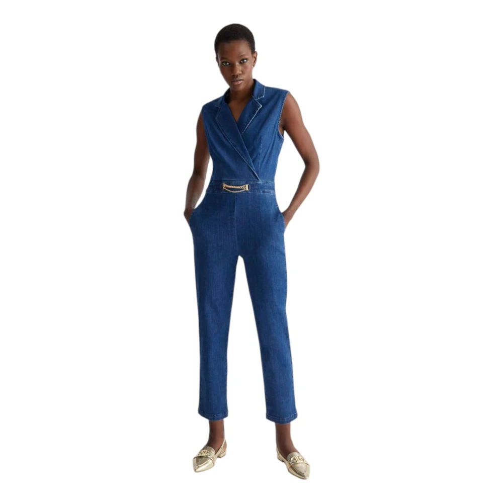 Liu Jo Mouwloze jumpsuit voor dames Blue Dames