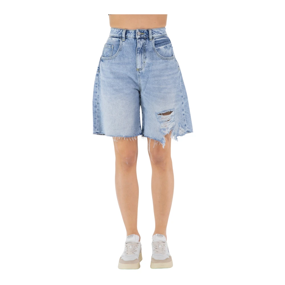 Icon Denim Stijlvolle Denim Shorts Blue Dames