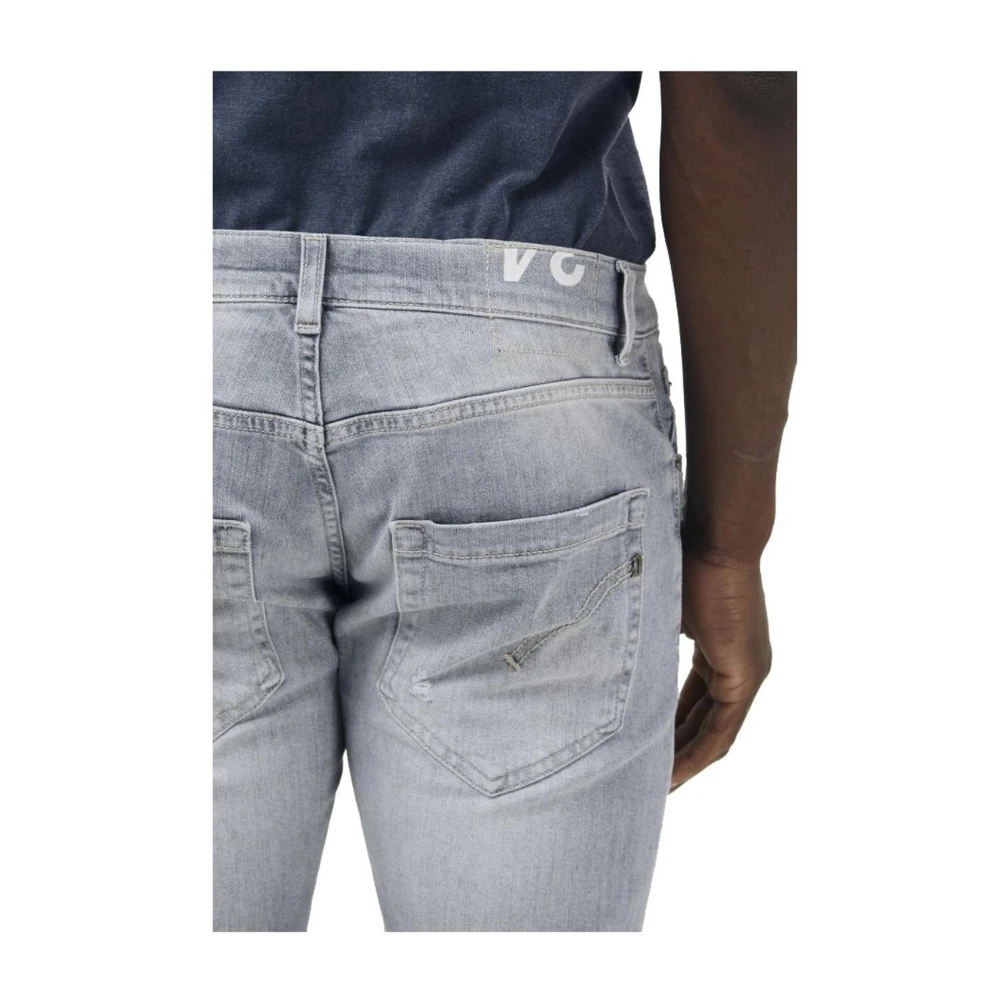 Dondup Grijze Stretch Denim Broek Italië Gray Heren