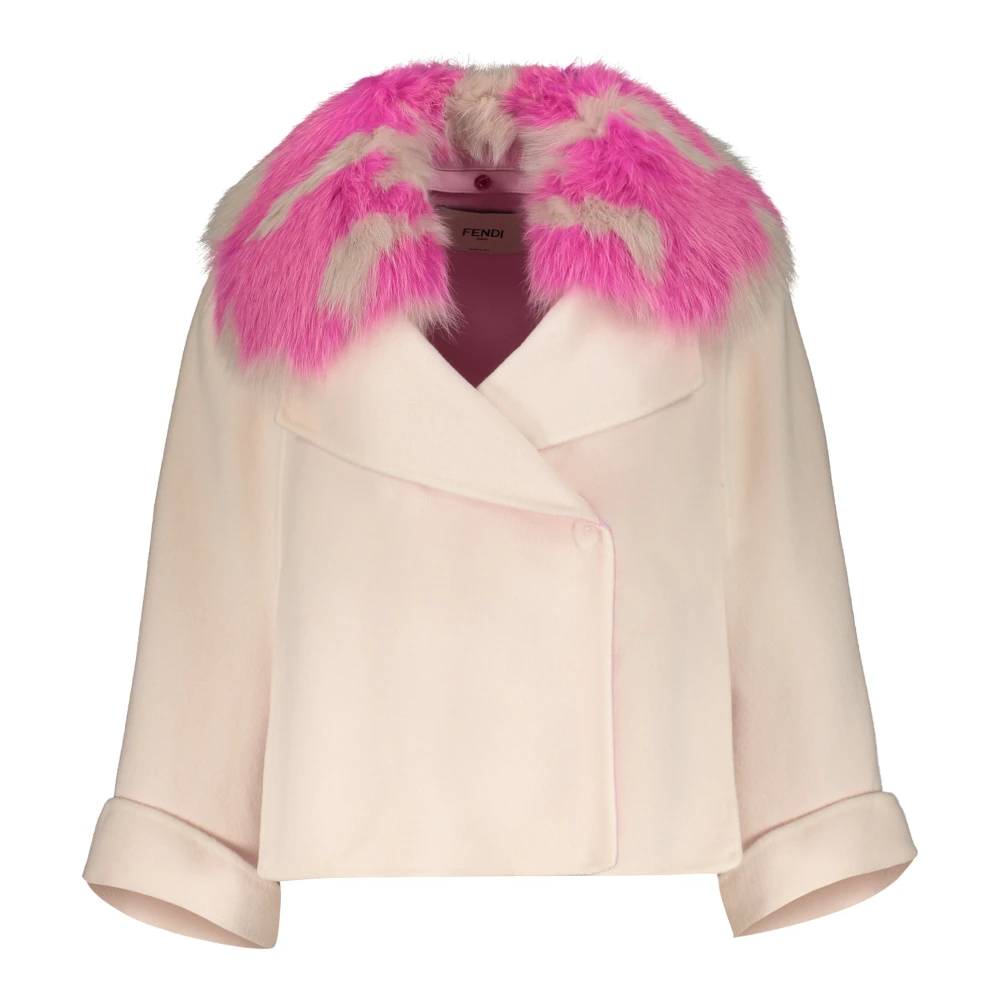 Fendi Kasjmier Capejas met Vos Bont Beige Dames