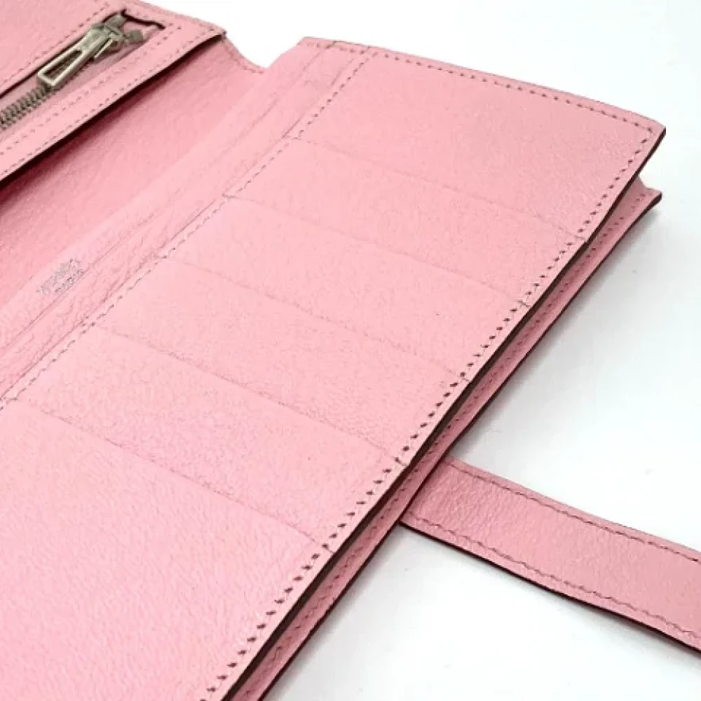 Hermès Vintage Pre-owned Leather wallets Pink Dames