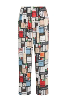 Printed silk pants