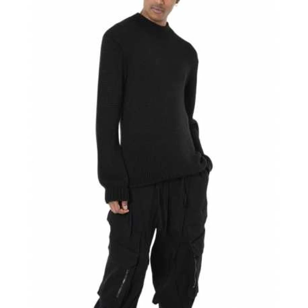 La Haine Inside Us Zwarte Geribbelde Trui Lm279 Black Heren