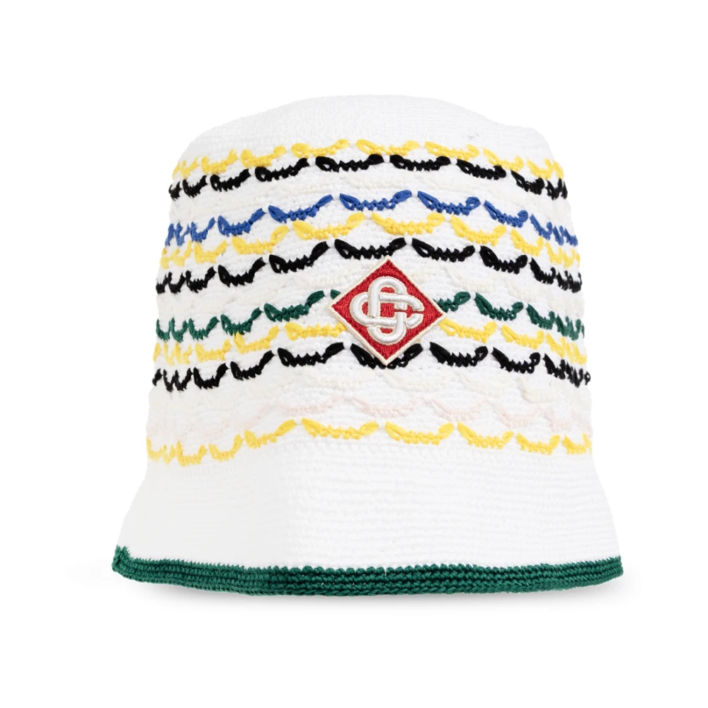 Casablanca Unisex White Tuck Stitch Hat - Accessories - One Size - Accessories