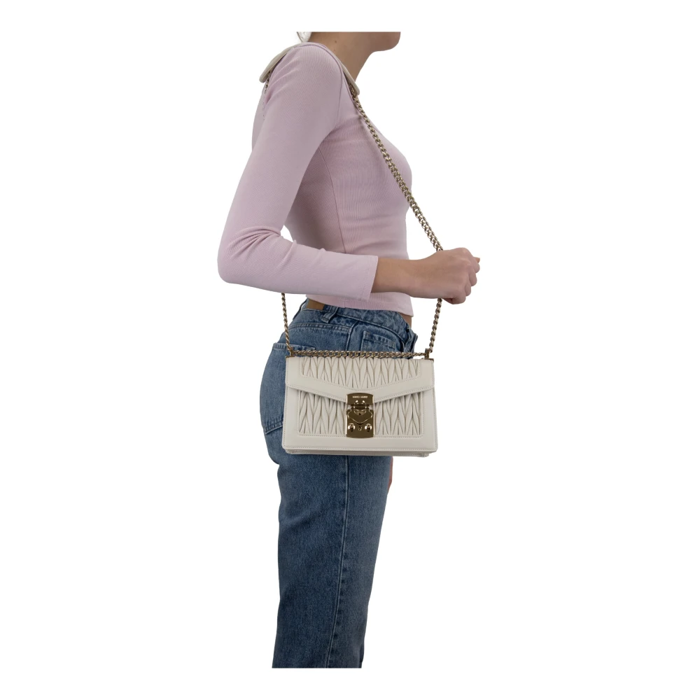 Miu Schoudertas met drukknoopsluiting White Dames