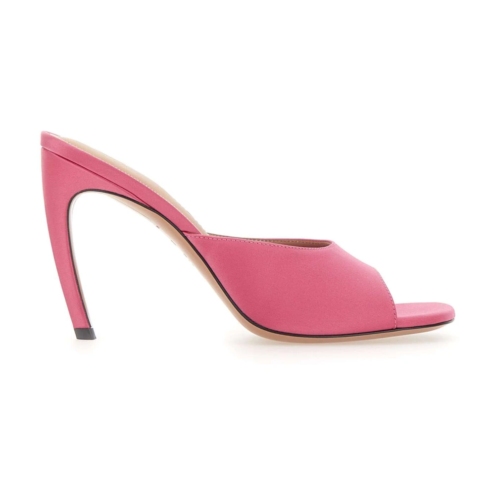 The Attico Pink Heeled Mules, Female, 6 Uk, Betta Heeled Mule