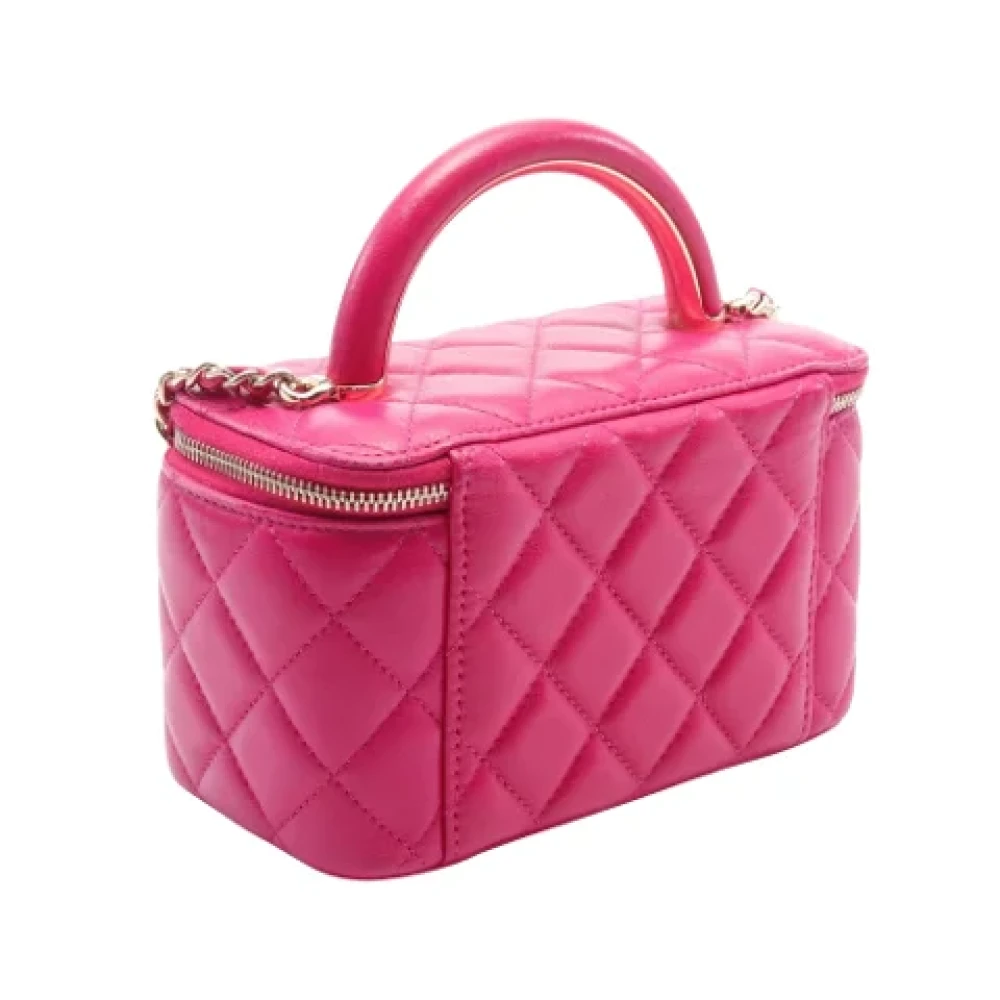 Chanel Vintage Pre-owned Leather chanel-bags Pink Dames