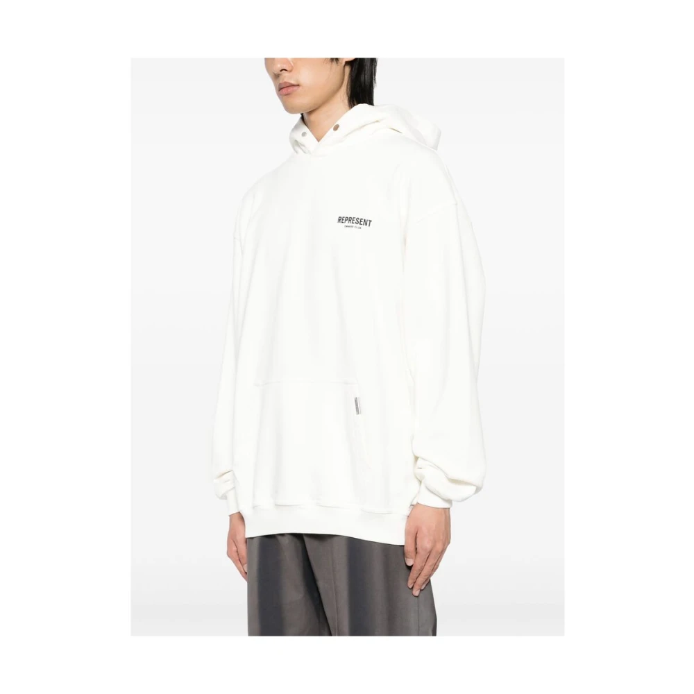 Represent Hoodie met Logoprint White Heren