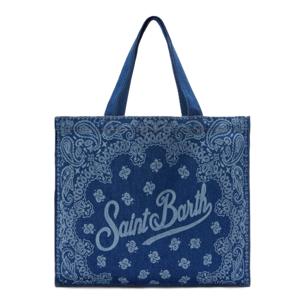 Mc2 Saint Barth Donna Blu - Denim Bandana Shoulder Bag - Bags - One Size