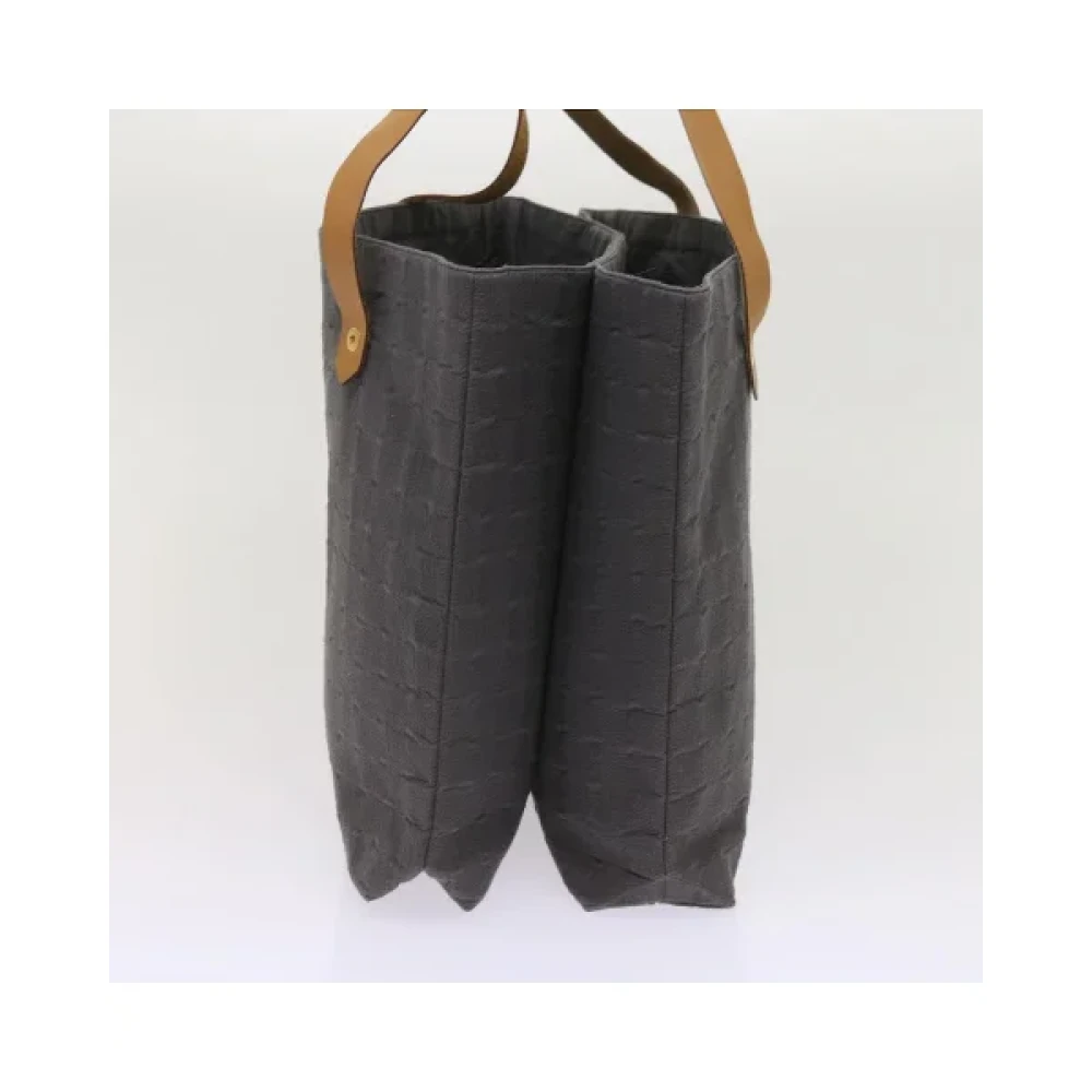 Hermès Vintage Pre-owned Cotton shoulder-bags Gray Dames