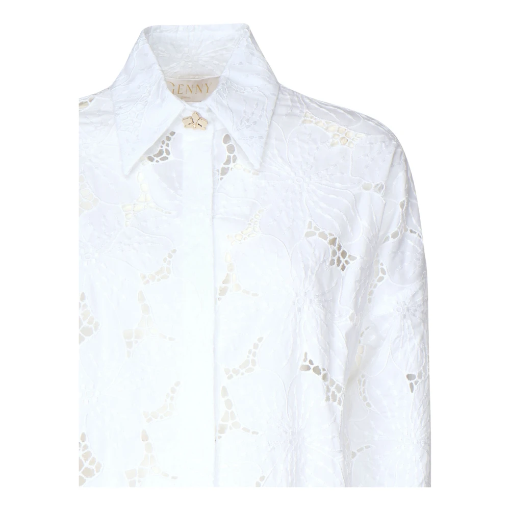 Genny Witte Shirt Blouse White Dames