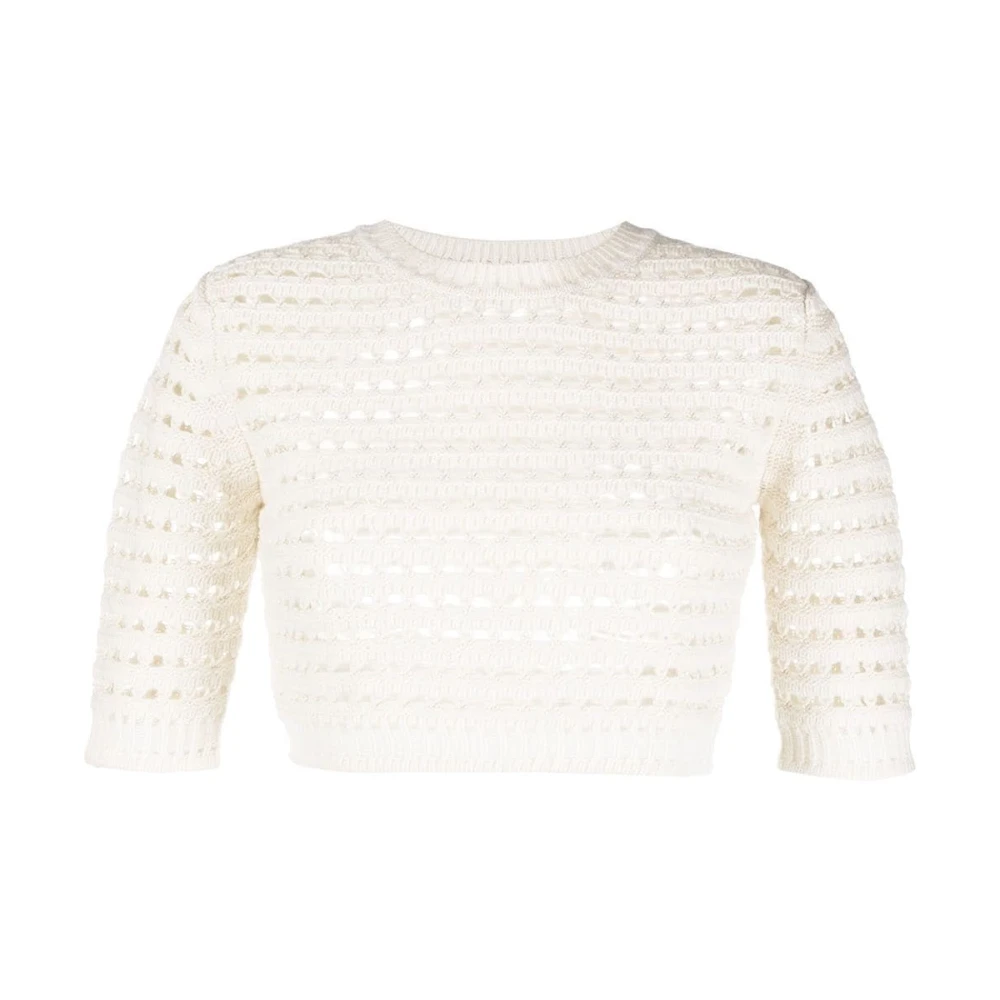 See by Chloé Witte Casual Pullover Sweatshirt White Dames