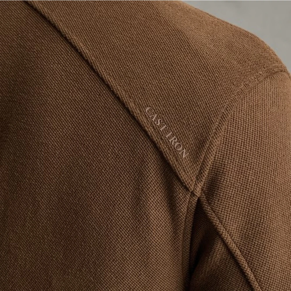 Cast Iron Deluxe Twill Jersey Knoopjas Brown Heren