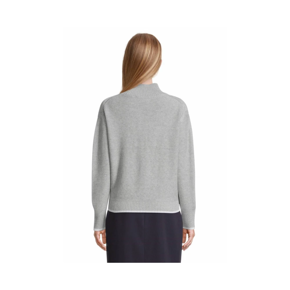 Betty & Co Gebreide Vest Korte Mouw Gray Dames