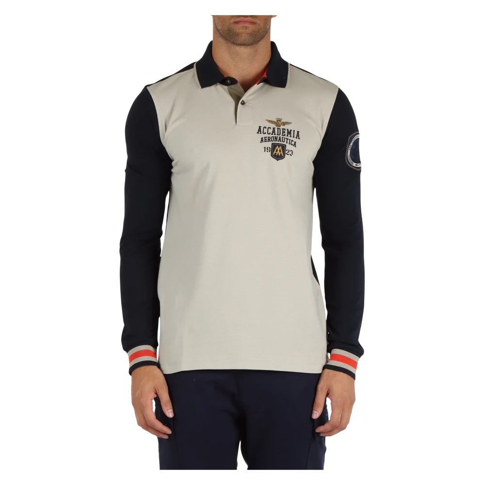 Aeronautica militare Kleur blok katoenen polo regular fit Multicolor Heren
