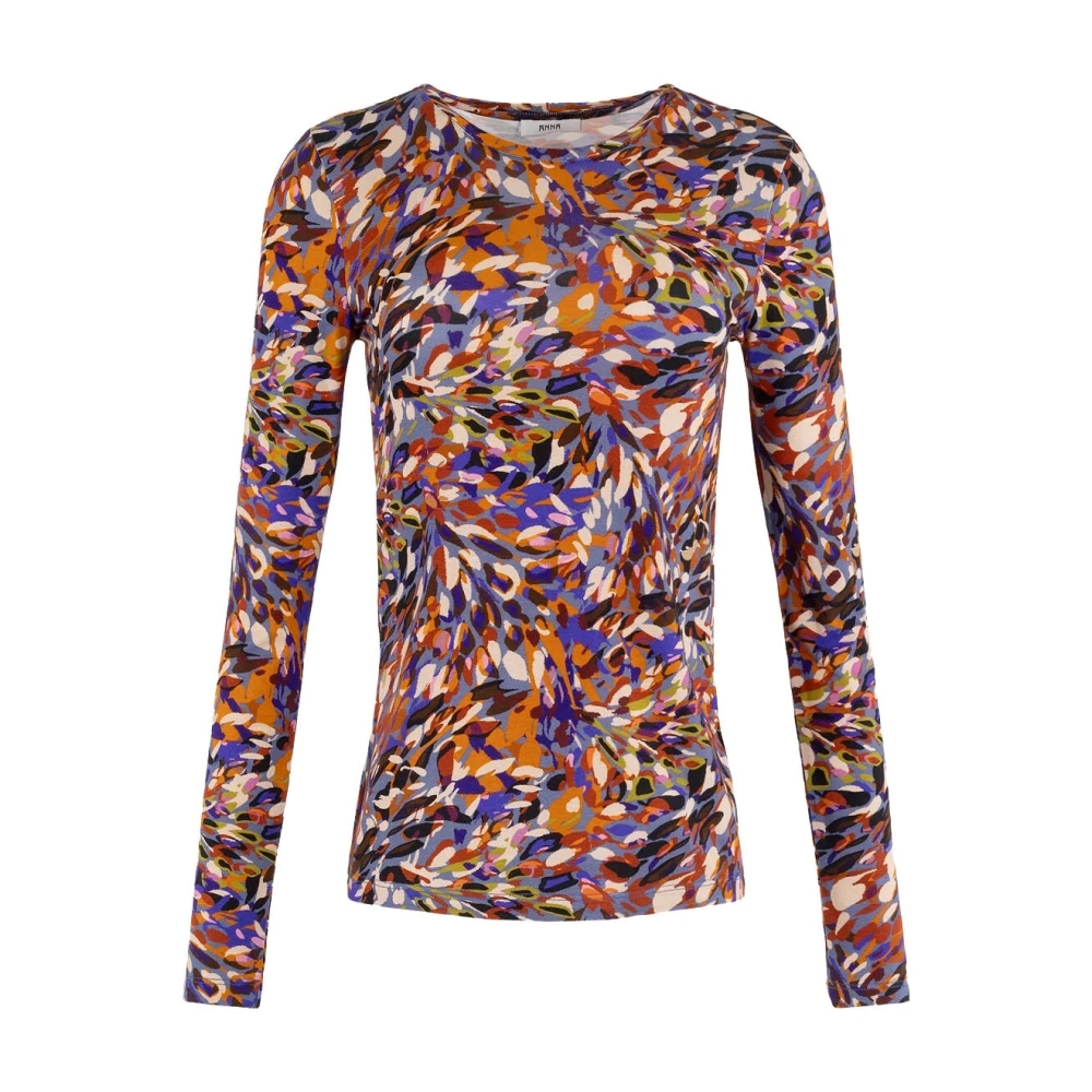 Anna Van Toor Korte Mouw Top 26a04-03732 Multicolor Dames