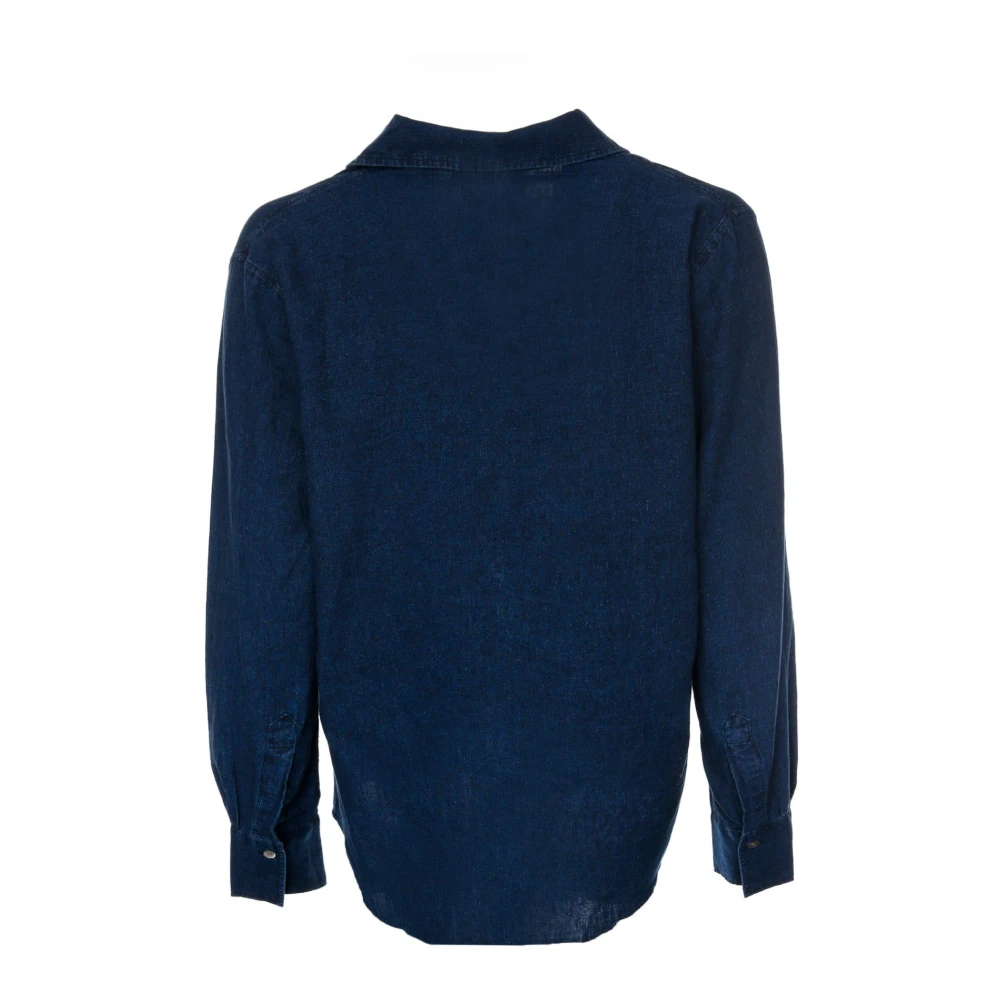 closed Blouses Blue Dames