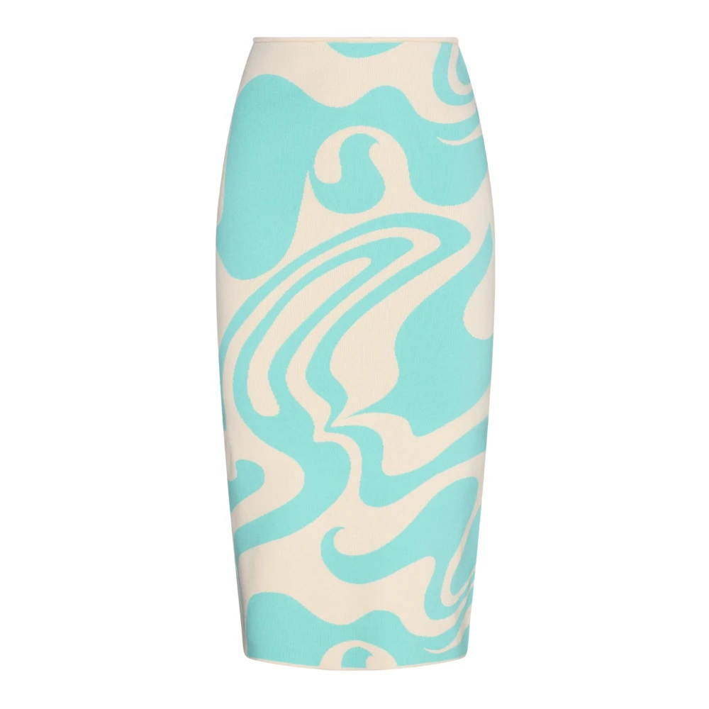SPORTMAX Midi Multicolor Patroon Rok Green Dames